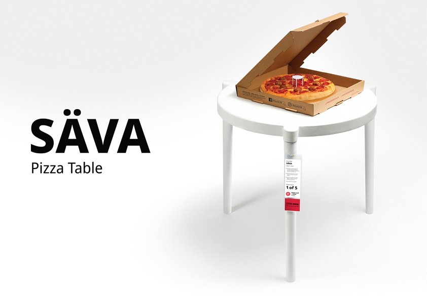 Ikea and Pizza Hut make a lifesize version of the little tables that